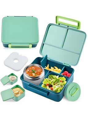 Bento Lunch Box for Kids with 8oz Soup Thermo Leak-Proof Lunch Food Containers